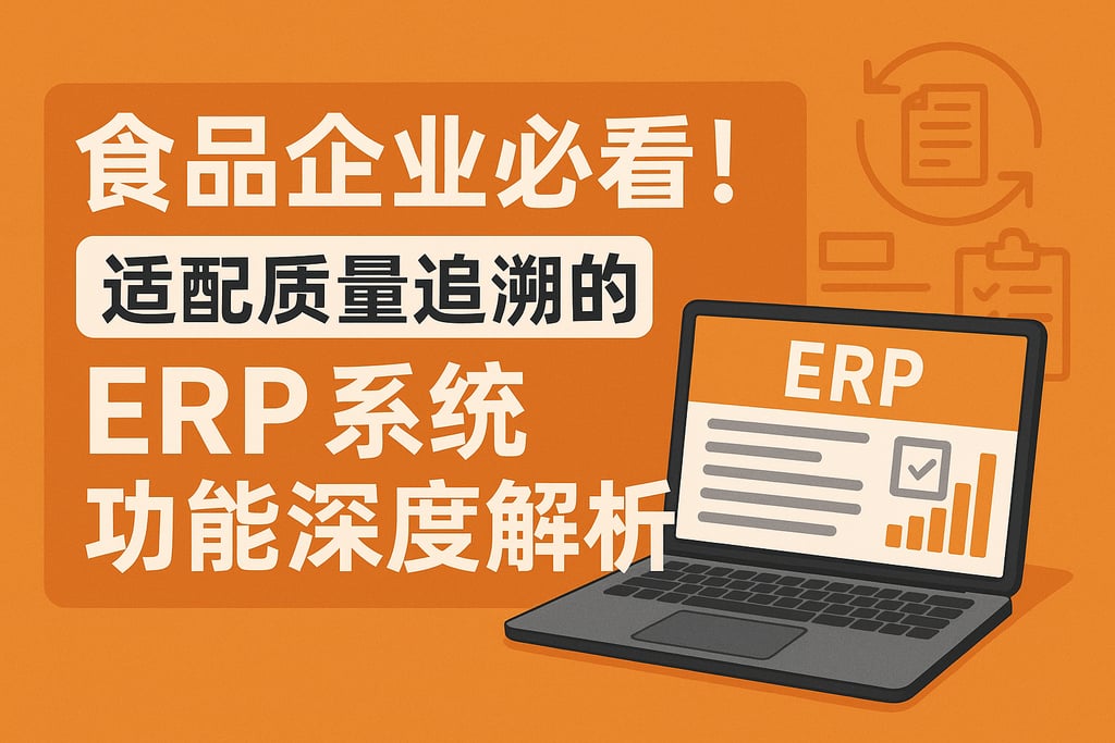 食品企业必看！适配质量追溯的 ERP 系统功能深度解析